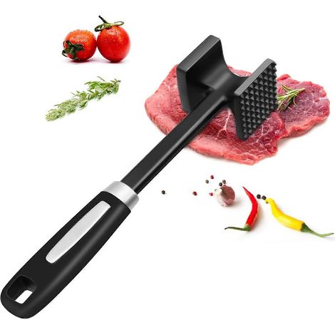 Attendrisseur de viande en acier inoxydable, marteau à viande professionnel double face, Ste (1/5)