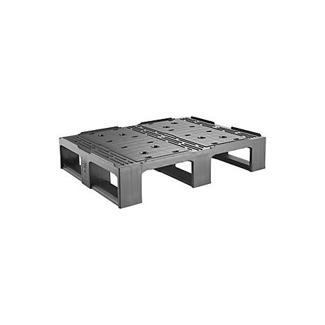 Kaiserkraft Mezzo pallet in plastica nero a partire da 1 pz (1/4)