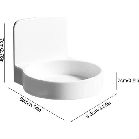 Autocollant porte-bouteille plateau rond mural désinfectant pour les mains distributeur plateau cuisine épices porte-bouteille salle de bain stockage 1pc (1/5)