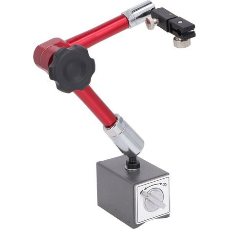 Supporto universale con base magnetica, braccio flessibile regolabile e supporto idraulico per comparatore digitale - Modello DK-H4 (1/5)