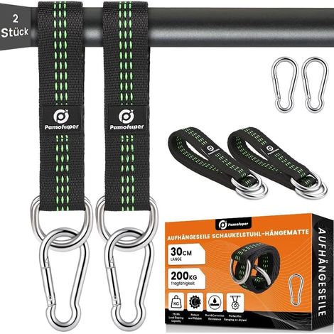 Swing Strap Tree Strap Hammock Fabric Double Layer Supports up to 400 kg and suitable for hammocks, swings, hanging chairs and gymnastic rings (Grün) (1/5)