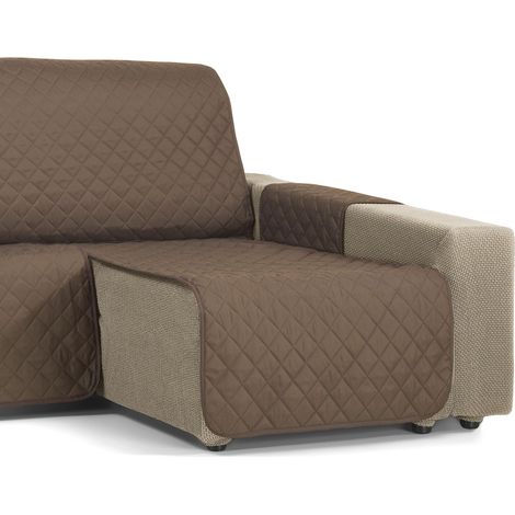 Housse de Chaise Longue rembourrée Ambar, 200 cm, Marron (1/5)