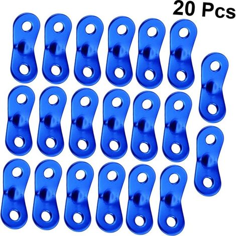 20 Pièces Boucles de Alliage Aluminium pour Camping Réglables Résistantes Durables Accessoires pour Tentes Activités Extérieures (1/4)