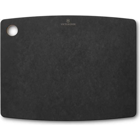 Victorinox Tagliere da cucina, Gourmet Serie, per Tagliare Carne, Verdure e Formaggio, Medio 36.8 x, 28.6 x, 0.9, con Scanalatura, Lavabile in lavastoviglie, Nero (1/5)