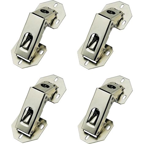 90 Degrés Rentrant Charnières de Rabat Armoire avec Amortisseur Hydraulique pour Caravane Autocaravane Portes D'armoires Suspendues Porte Meuble de Charnière Pliante 4 Pièces (1/5)