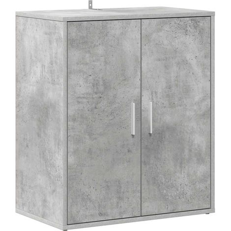 Maison Exclusive - Scarpiera Grigio Cemento 60x35x70 cm in Truciolato (1/5)