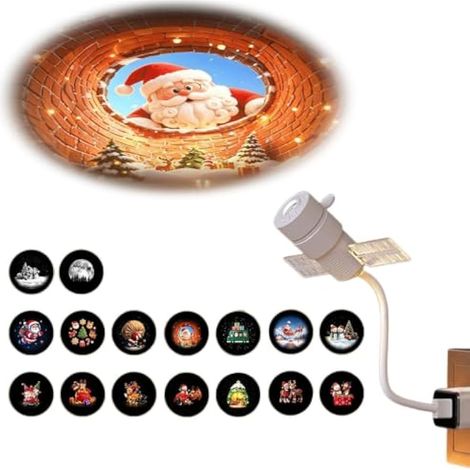 Projecteur de Noël compact pour intérieur, HD USB réglable, saisonnier (1/3)