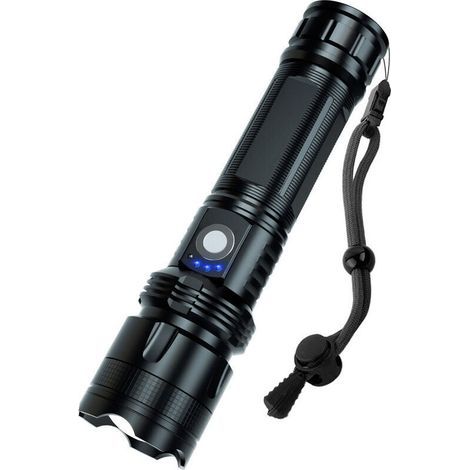 Torce a LED ricaricabili ad alta luminosità, 200.000 lumen, torce super potenti e luminose, 5 modalità, torcia impermeabile per emergenze ed escursionismo (1/4)