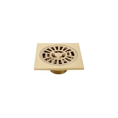 Siphon de douche carré 10x10 cm en laiton Couvercle amovible Anti-odeur Drainage efficace pour cuisine et salle de bain (1/5)