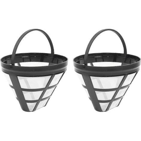 Lot de 2 filtres à café réutilisables n°4 pour cafetières Cuisinart Ninja, compatibles avec la plupart des cafetières à filtre de 8 à 12 tasses. (1/5)