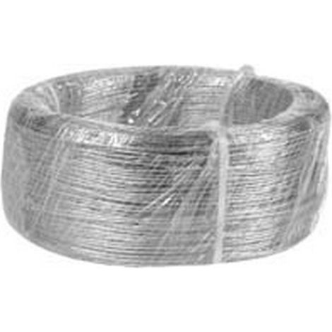 1PZ CAVETTO METALLICO ZINCATO PER ELETTRORECINZIONE - mm.1,5 - mt.200