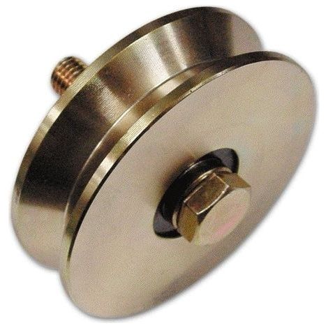 RUOTA X CANCELLI C/BULLONE FC305 Ø140MM 2 CUSCINETTI GOLA V (1/2)