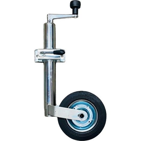Maxter – Roue de remorque jockey 48 mm – Bride de blocage – Entraxe 60 mm – Pour chariots et remorques légères