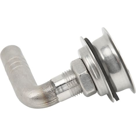 Évent de réservoir de carburant avec joint de montage, coude à 90° en acier inoxydable 316 de qualité marine, compatible avec bateaux et yachts. (1/5)
