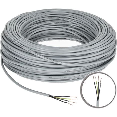 Câble de commande PVC 4 x 0,75 mm² avec conducteur de protection