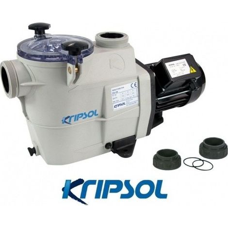 Kripsol – Pompe de filtration pour piscine 0,75 CV monophasée – Débit 13,4 m3/h – Compatible eau salée – Corps en thermoplastique durable (1/6)