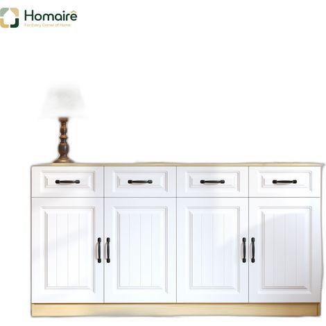 Flur- Garderobenschrank weiß aus MDF 160 x 35 x 80 cm HOMAIRE (1/5)