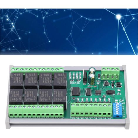 RS485 ModbusRTU 8-Kanal DI-DO 24V DC Relaismodul (1/5)