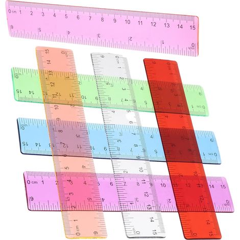 Règle géométrique scolaire transparente de 15 cm, outil mesure (1/5)
