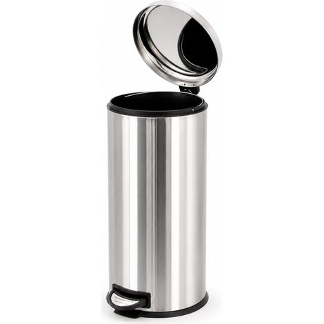 Oypla 30L Stainless Steel Pedal Kitchen Waste Bin with Soft Close Lid (1/5)