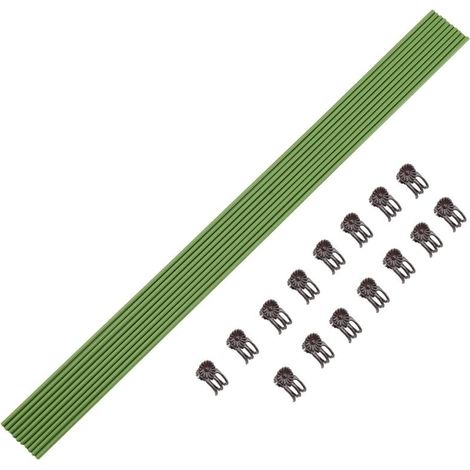 10pcs Fil de Support de Plante, Support de Cage de Plante en Plastique Pliable pour Jardin Fleurs Herbes Légumes (Green) (1/3)