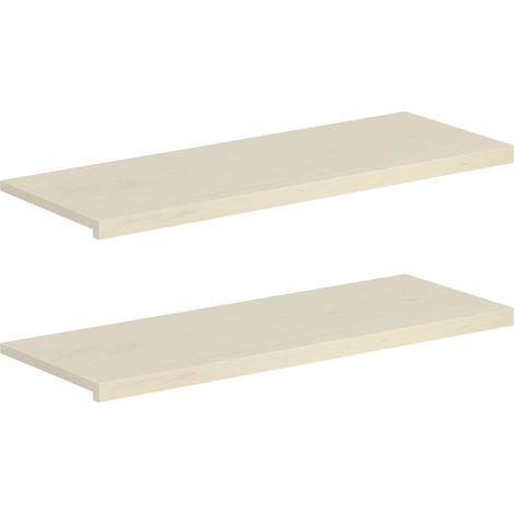 Fensterbänke 2 stk. Weiß 120 x 40 x 2 cm Massivholz Eiche vidaXL