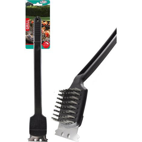 MAURY'S SPAZZOLA PER GRILL CM.45 DI ALTA QUALITA' DOPPIA FUNZIONE CON MANICO (1/2)