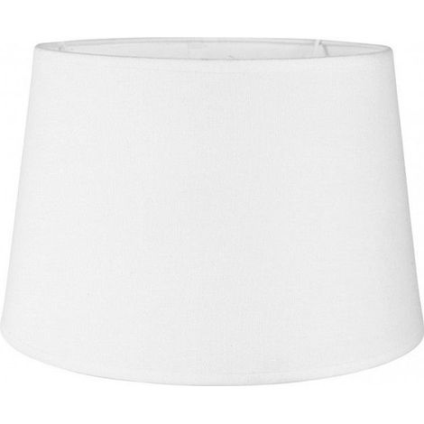 Abat-jour - Rond - Blanc - Pour lampe - 27x27x18cm - Culot E27 avec réducteur (1/3)