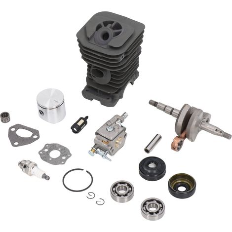 Zylinder-, Kolben-, Öldichtungs-, Vergaser- und Lagersatz für Husqvarna 137, 142, 136 und 141 Kettensägen, Motorersatzteile, Stahl, 45 mm, Komplettset (1/5)