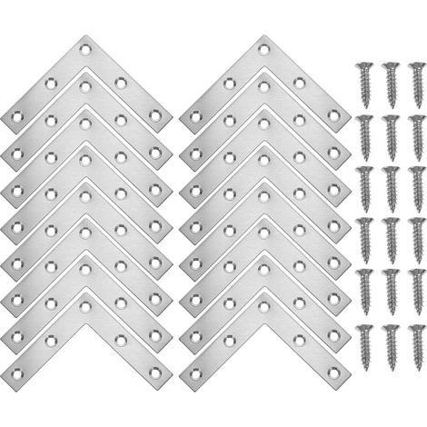 20 Pieces Furniture Steel Brackets Bracket Fixings Carbon Pieces