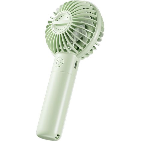 Ventilateur portable silencieux rechargeable par USB, plusieurs vitesses, idéal pour les étudiants (vert). (1/5)