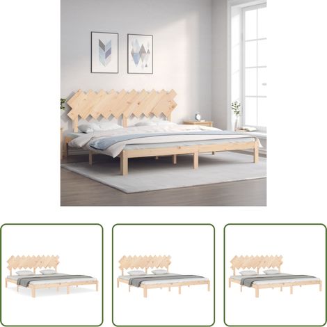 Matelas - Cadre de lit sans matelas 200x200 cm bois massif de pin (1/5)