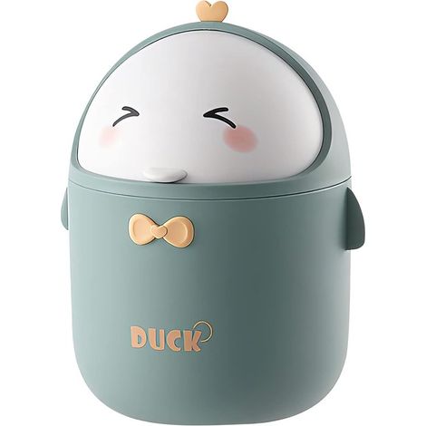 Mini poubelle de bureau avec couvercle 20 x 12 x 12 cm, petite poubelle démontable anti-odeurs pour bureau, table de maquillage, chambre d'enfant et voiture (1/5)