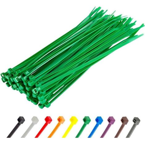 Kabelbinder 100er Grün 18kg Zugfestigkeit UV 300 mm x 3,6 mm Grün (1/5)