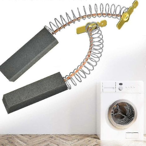 Lot de 2 balais de charbon pour machine à laver, compatibles avec les moteurs Bosch et Siemens, 36 x 5 x 12 mm - yu (1/5)