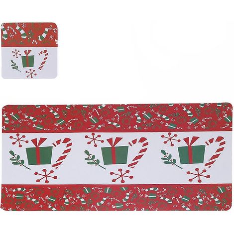 Lot de 12 sets de table imperméables, antidérapants, antiadhésifs et résistants à la chaleur, à motifs de Noël, comprenant des sous-verres, des dessous de tasse et des napperons. Décoration de table p