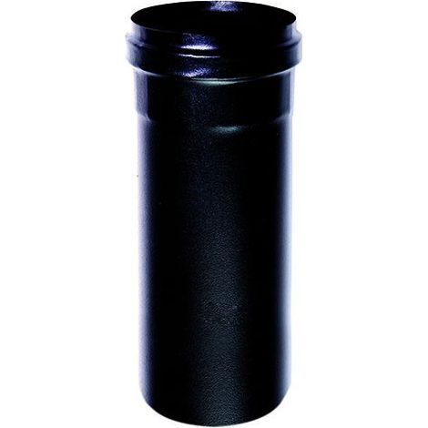 MBM – Tube noir conduit de fumée DN 80 – Acier émaillé 600°C – Joint silicone inclus – Conforme UNI EN 1856-2