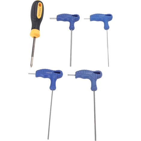 Set mit 5 Innensechskantschlüsseln und Schraubendrehern für Nähmaschinen, kompakte Größe, hohe Härte, Reparaturwerkzeug für Nähmaschinen FHSM 505A/508 (1/5)