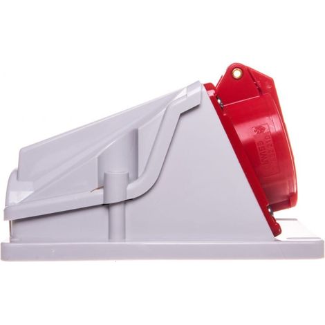 Presa Fissa Parete 90 Gradi IP44 3P+N+T 16A 380-415V Rosso Cablaggio A Vite