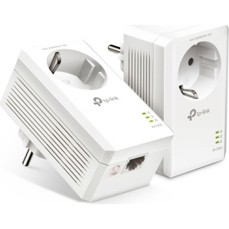 Tp-Link – Adaptateur électrique 1000 Mbit/s – Ethernet/LAN blanc – Lot de 2 pièces – Prise mâle Type E – Standards IEEE 1901/802.3 (1/10)
