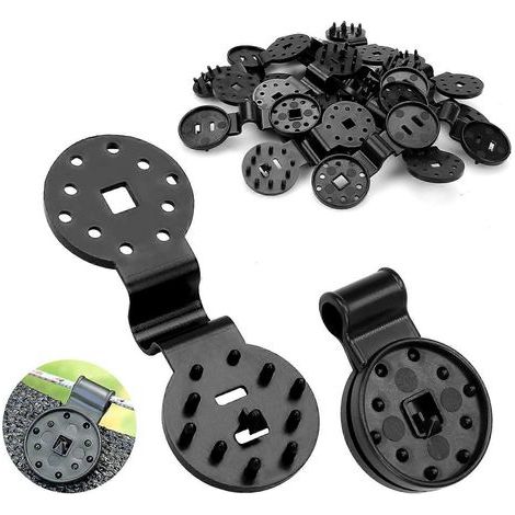 100 pinces de fixation robustes pour toile d'ombrage, idéales pour le jardinage au soleil. Pinces de fixation noires réutilisables en plastique pour filets anti-oiseaux. (1/5)