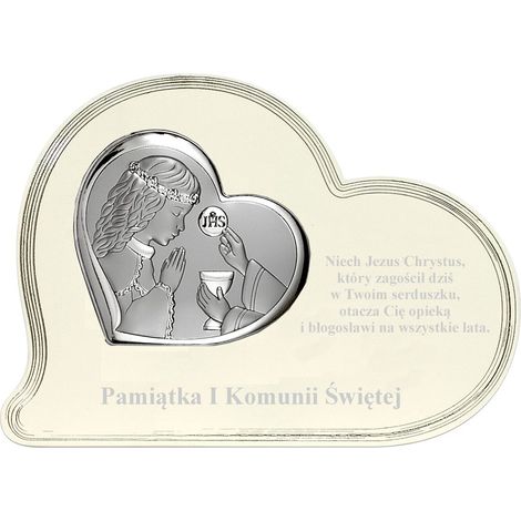 Imagen recuerdo de la primera comunión, plata  Tamaño: 17,7x13,3cm  SKU: BC6644F/A