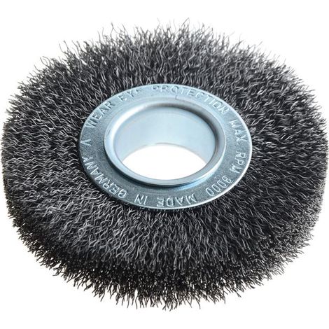 Wheel Brush D100mm x W20-22 x 30 Bore Set 1 Steel Wire 0.30 LES323162
