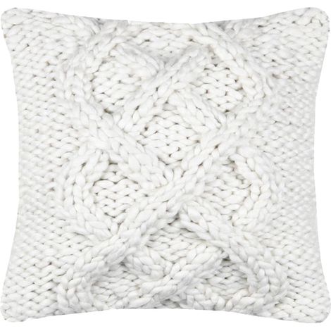 Coussin carré écru Adonis (1/4)