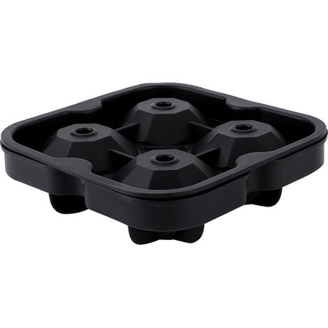 4 Holes Diamond Shaped Ice Ball Mold Maker Silicone Ice Cubes Tray for Party Bar Whiskey Cocktails (1/5)