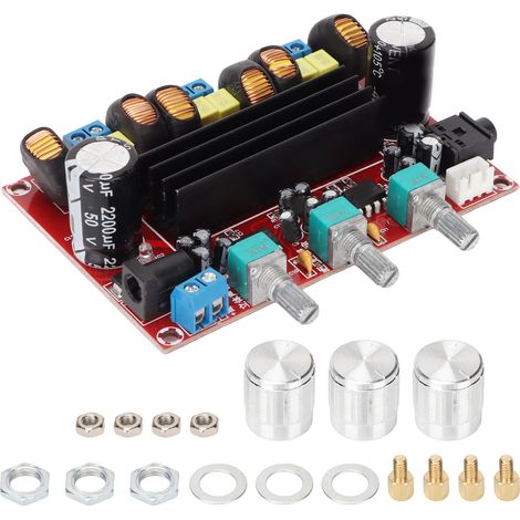Carte Amplificateur Audio Professionnelle 2.1 Canaux, Alimentation DC 12V‑24V pour Enceintes (1/5)