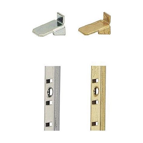 FP – Rail support étagère Vari acier 10 x 5 mm – Longueur 3500 mm – Charge maximale 50 kg/m² – Acier nickelé pour rayonnage professionnel