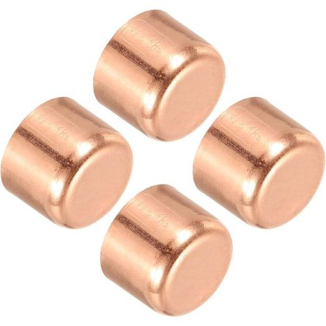 Capuchon de Tuyaux Cuivre 4pcs, Bouchons d'Extrémité Raccord, Embouts Tuyau pour Soudage Raccordements Plomberie Tube Climatisation, 10.2x11mm (Diametre x Hauteur) - 3/4 Inch (1/5)