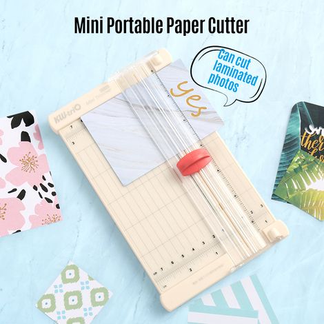 KW-trio Mini coupe-papier portable, coupe-papier artisanal, longueur de coupe de 6,3 pouces avec tête droite, conception d'échelle pour photos, cartes, outil de scrapbooking (1/5)