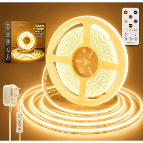 Bande LED 5M, Super Brighter Blanc Chaud 3000K CRI90+ (1/5)
